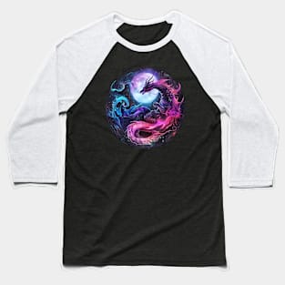 Moonlit Draconis: Ancient Dragon Emblem Baseball T-Shirt